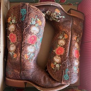 Macie Bean Kids Girls Western Sweet Sixteen Roper Boots